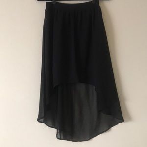 Forever 21 black high low skirt
